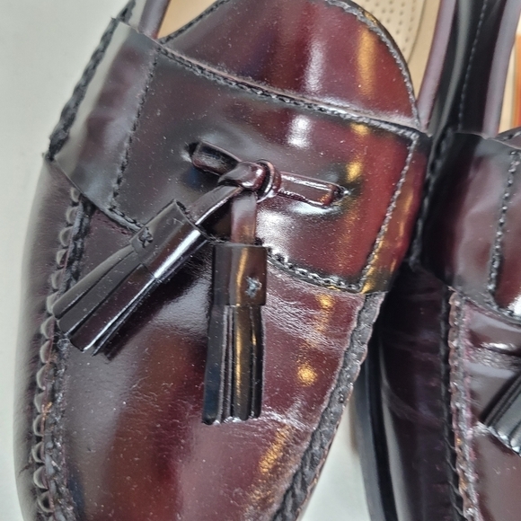 Cole Haan Men's Burgandy Pinch Tassel Loafers - Size 9.5 D - Picture 8 of 14